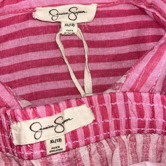 Jessica Simpson Pink Stripe Shorts Set(Size XL 12) - Picture 6 of 7